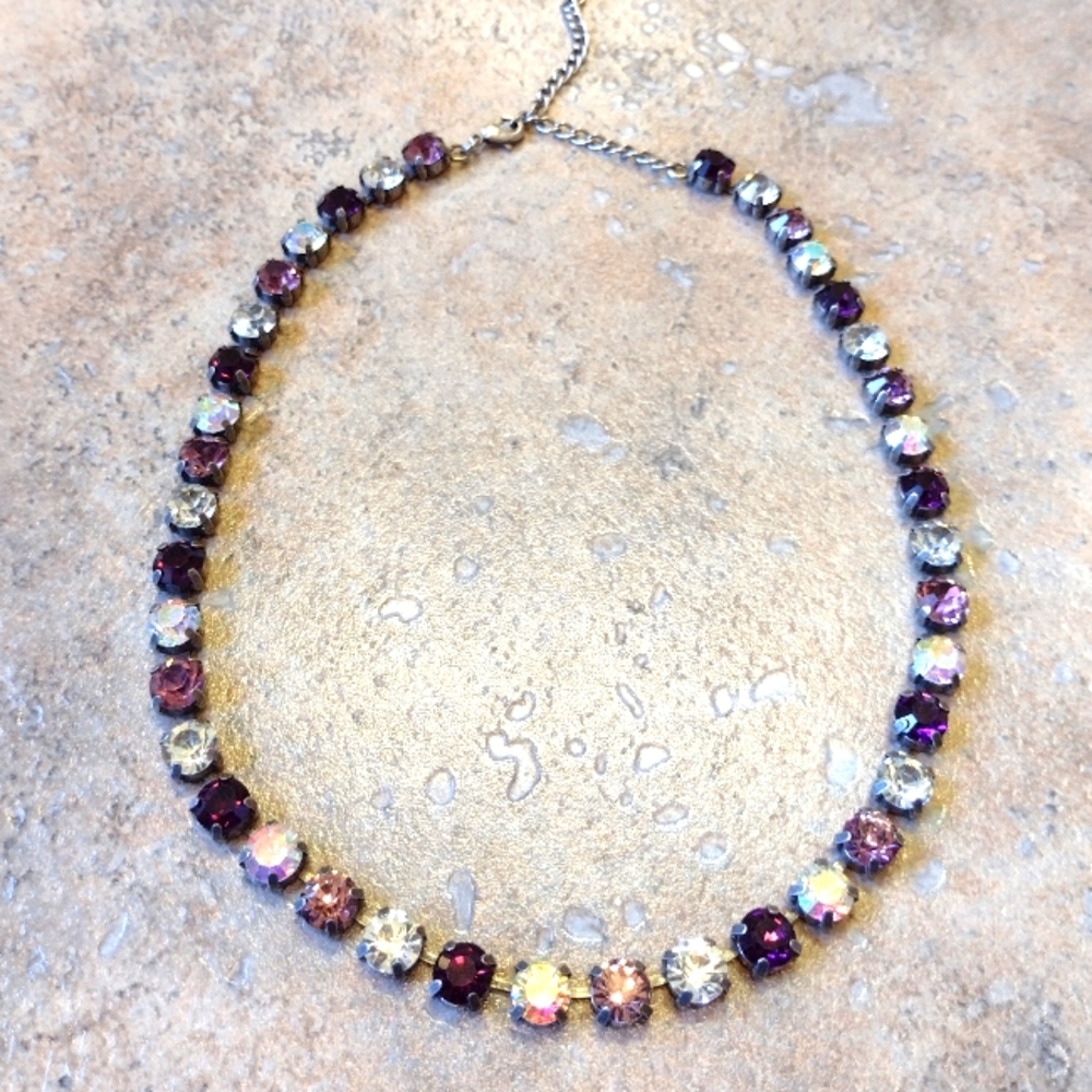 Handset rhinestone necklace NWOT